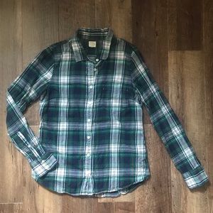J. Crew Plaid Long Sleeve Shirt